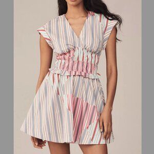 Anthropologie NWT Cap-Sleeve V-Neck A-Line Mini Dress size XL